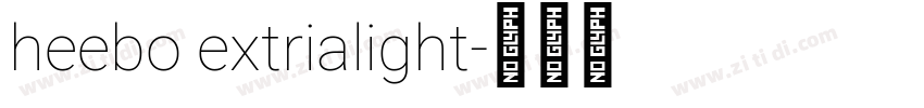 heebo extrialight字体转换